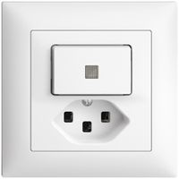 UP-Leuchtkombination A-R/1L+T23 weiss KS EDIZIOdue mit Linse, LED gelb