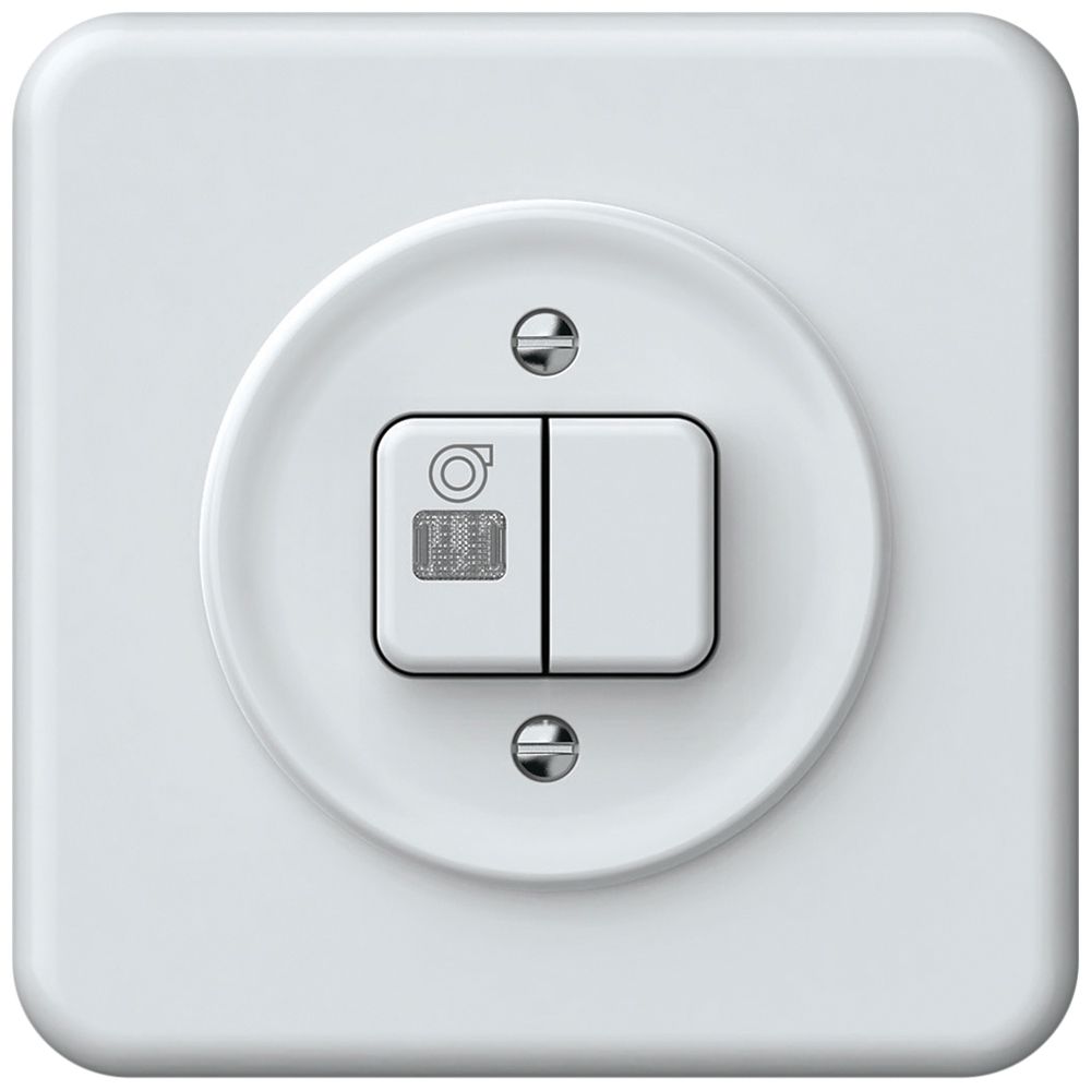UP-Leuchtdruckschalter origin Sch 3 + Ventilator LED 92×92mm weiss