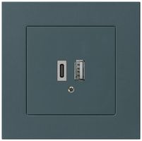 UP-USB-Ladesteckdose kallysto.pro 18W PD 1×Typ A+1×Typ C anthrazit