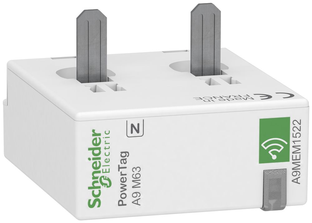 Energiesensor Schneider Electric PowerTag M drahtlos 1PN unten max.63A