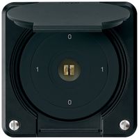 UP-Steckschlüsselschalter robusto IP55 mit Klappdeckel S0/3P schwarz Vierkant