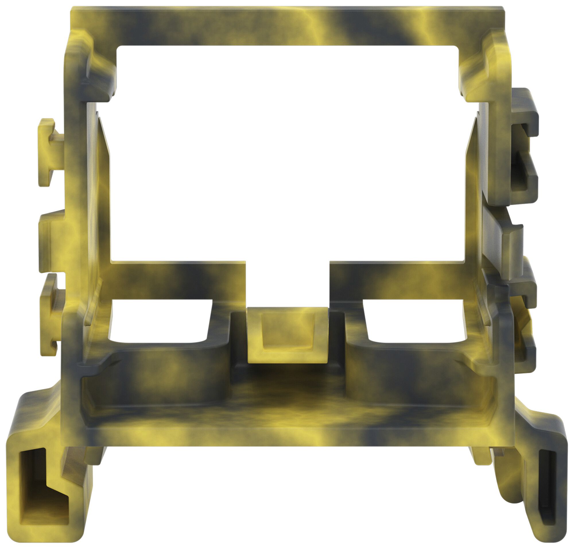 Befestigungsadapter WAGO 221 ohne Zugentlastung 10L×4mm² TH35 grau/gelb