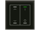 Poussoir KNX RGBW ENC MDT BE-GTL2TS.C1S 2t/4a temp.verre noir "jalousie"-"I/O"