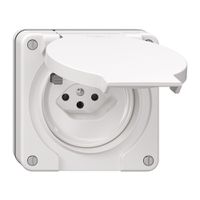 Presa FI NUP NEVO, 30mA, tipo 13, con morsetti di collegamento, bianco