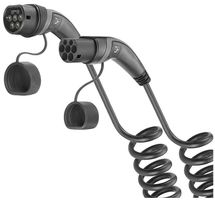 AC-Ladekabel Weidmüller Mode3 Typ2/Typ2 11kW 20A 400V 5m spiral schwarz