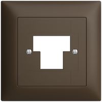 Frontset EDIZIOdue coffee 88×88mm 1×TT 2×RJ45