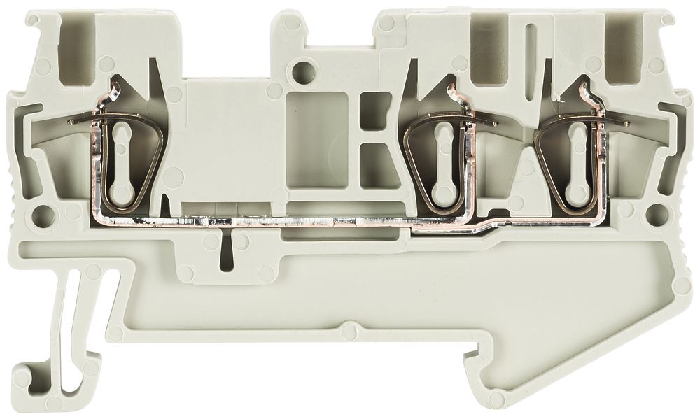 Morsetto passaggio componibile WKF 0.08…1.5mm² 17.5A 500V 3×molla 1 pi.35mm gr