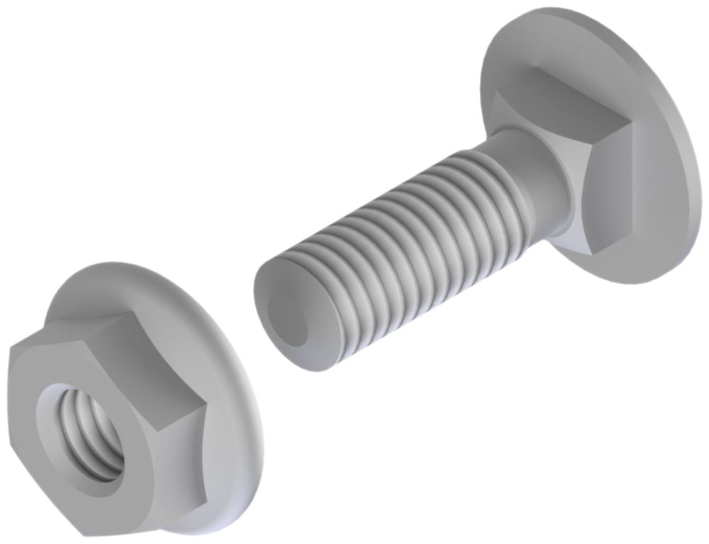 Vis de fixation Lanz M6×20mm avec écrou zingué