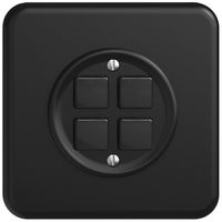UP-Bedienaufsatz zu Druckschalter STANDARDdue Wiser 90×90×35mm schwarz