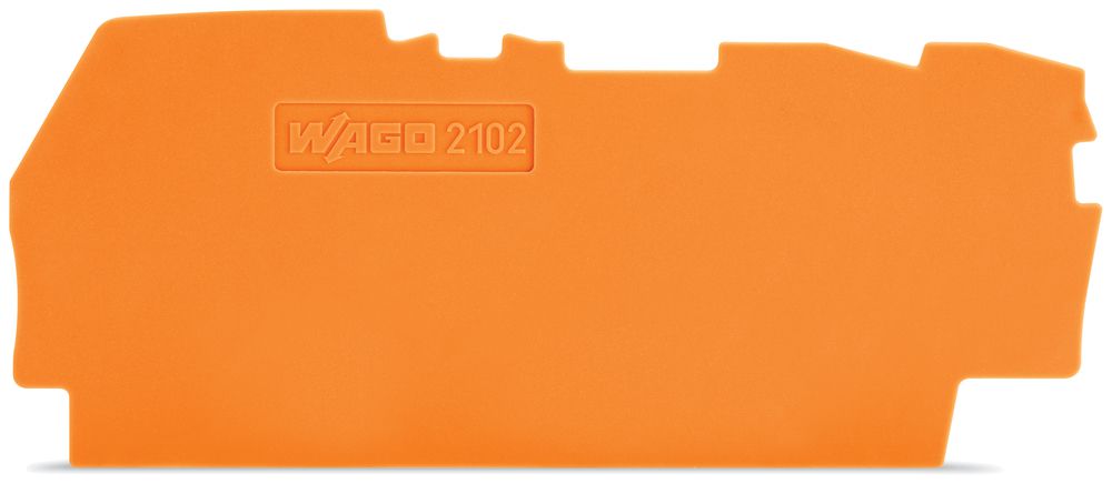 Plaque d.recouvrement/intermédiaire WAGO TopJob-S 0.8mm 3L orange p.série 2102