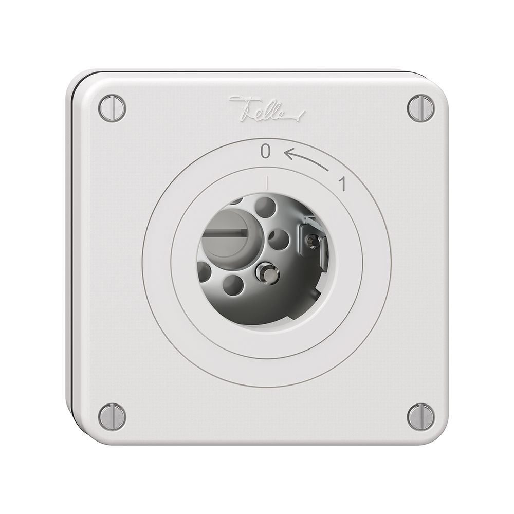 NUPU-Schwenktaster NEVO, ohne Zylinder, KS, 0 <- 1, weiss