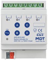 Actionneur-commutateur KNX AMD MDT AKS-0410.04S 4 can 10A 230VAC 4UM