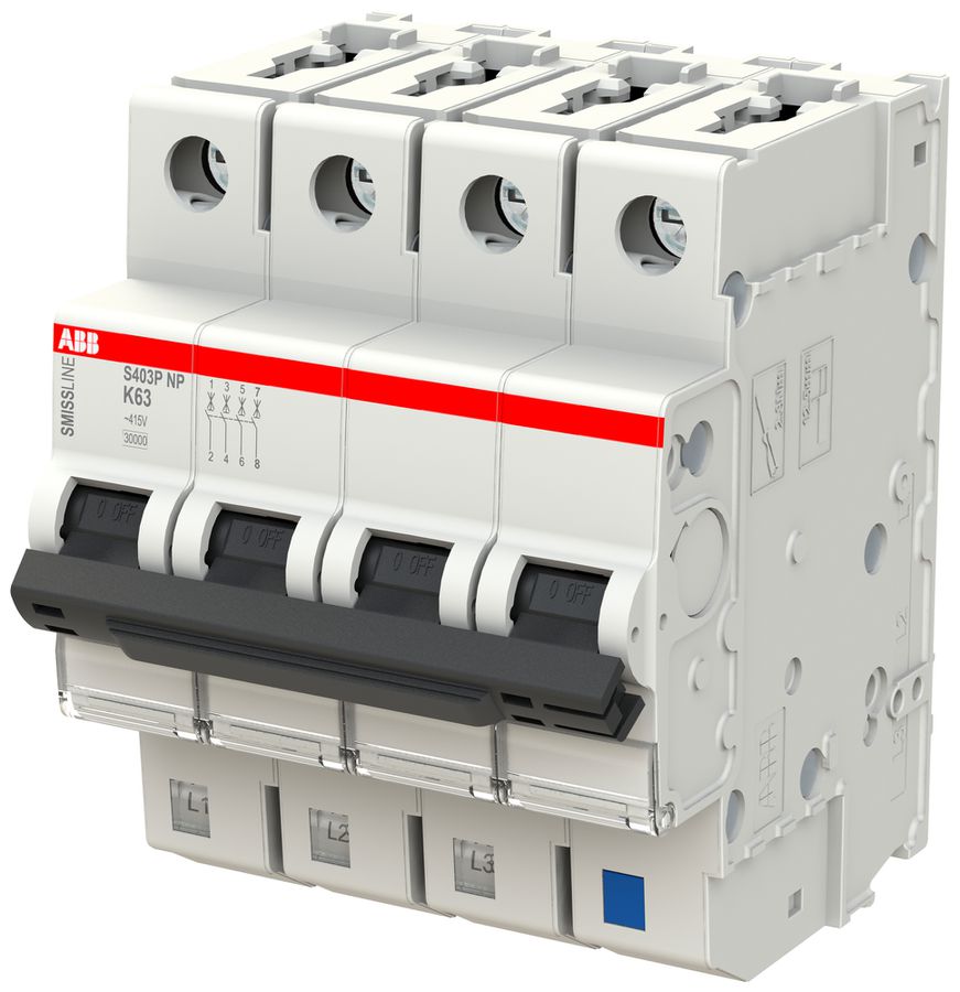 Disjoncteur SMISSLINE TP, 3LN, K, 63A, 20kA