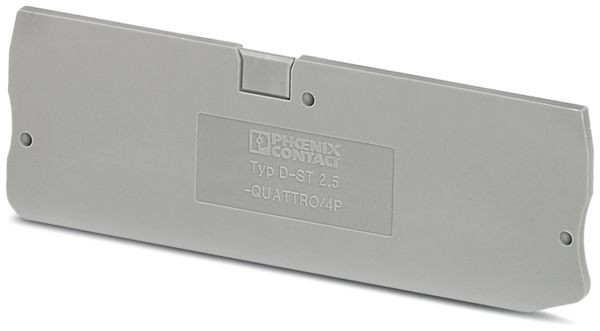 Deckel Phoenix Contact L=89.5mm, B=2.2mm H=36.5mm, grau