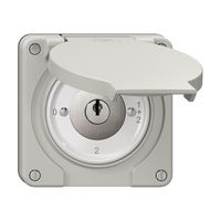 Drehschalter NEVO N.CO 1/1 L mit Schloss&2 Schlüsseln KS 0-1-1+2-2 lichtgrau