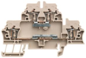 Mehrstock-Reihenklemme Weidmüller ZDK 2.5 EM Zugfeder 2.5mm² 2 Etagen beige
