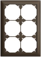 Abdeckrahmen EDIZIOdue 2×3 coffee