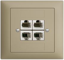 Presa INS 4×RJ45/u 4P sep. EDIZIOdue sand ITplus