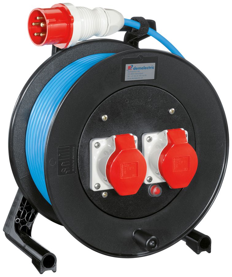 Kabelabroller DEM GT 310 2×CEE 16/5L 33m IP44 schwarz