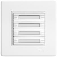 UP-KNX-Taster RGB EDIZIO.liv SNAPFIX® Temperaturfüh.RGB-LED Pap.8×T 1-Tbed.ws