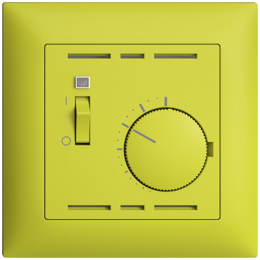 Thermostat d'ambiance ENC EDIZIOdue lemon, avec interrupteur