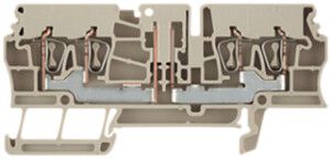 Borne de test sectionnable WM ZTR 2.5/4AN/O.TNHE conn.ressort 2.5mm² TS35 beige