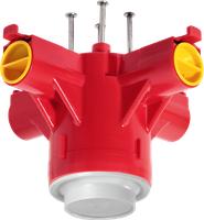 Lampendübel MT Crallo-Star Ø40×85mm 4×M20/M25 rot