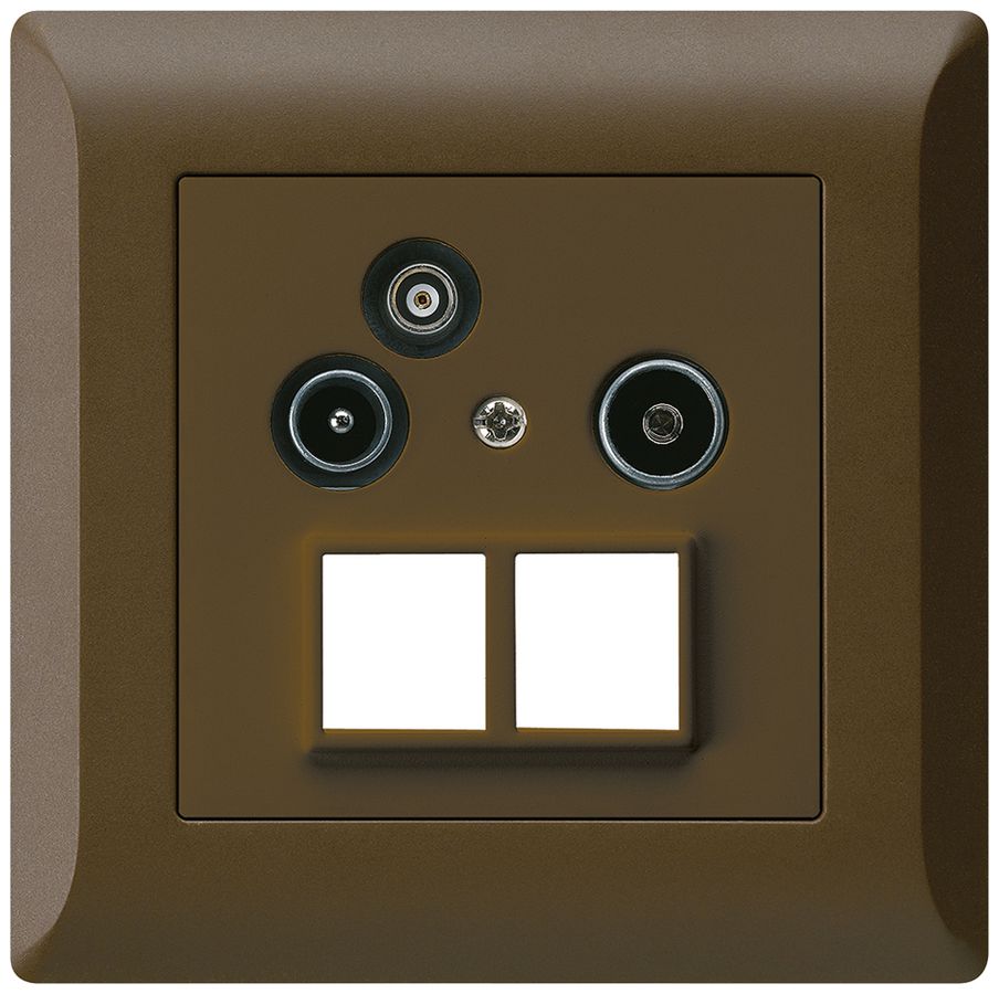 UP-Antennendose R/TV-Daten kallysto.line HMS 2GHz 4dB braun