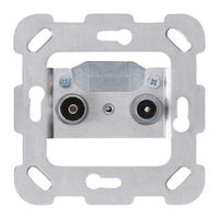 Einsatz zu R/TV-Dose Hager 23dB Durchgangsdose mit Befestigungsplatte