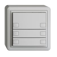 AP-KNX-Taster RGB EDUE, 250mW, m.RGB-LED, 3×Taste, 2×Tastenb., hgu