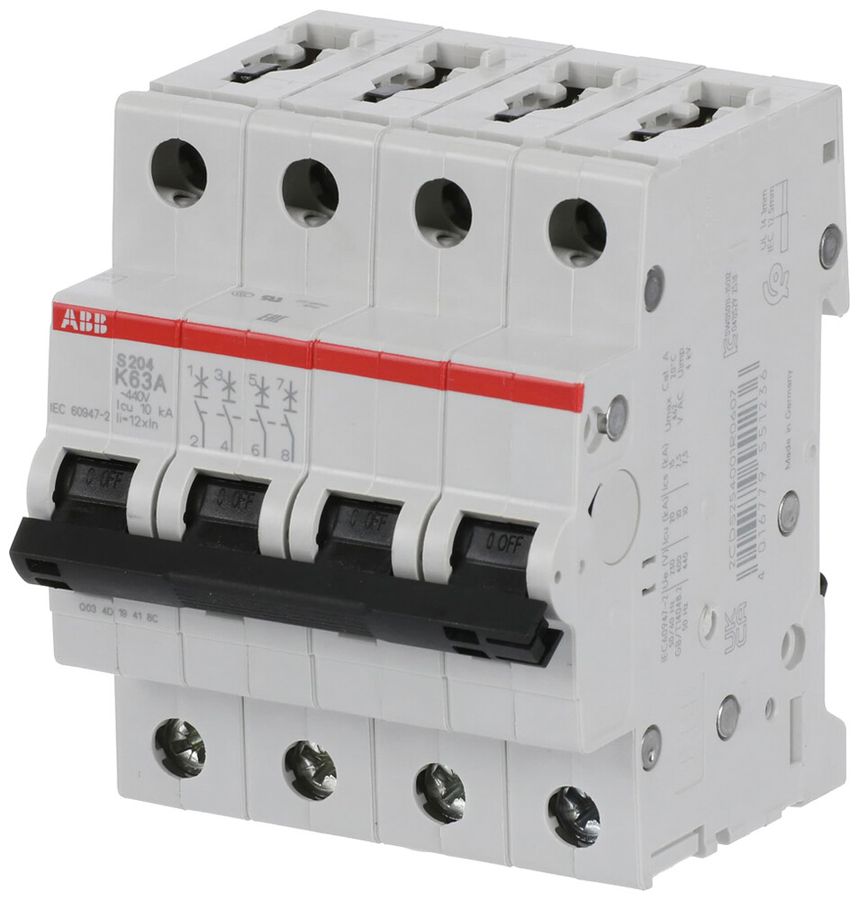 Leitungsschutzschalter ABB S204-K63 63A 6kA