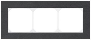 Abdeckrahmen KAL.art 1×3 94×214mm Schiefer schwarz