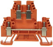 Morsetto di passaggio componibile Woertz 0.5…4mm² 32A 500V vite 2×2 DIN 35mm ara