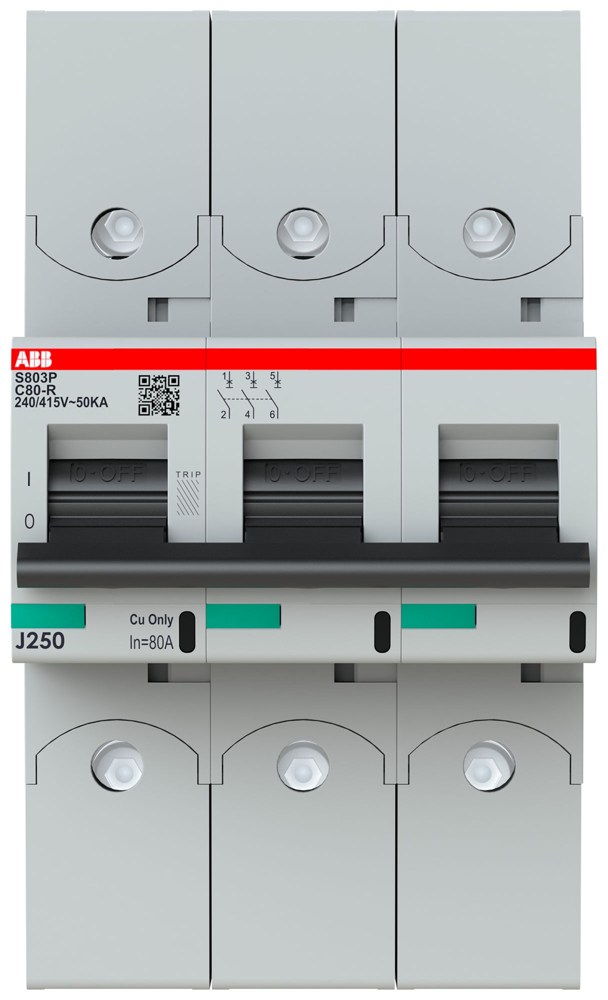 Disgiuntore ABB S803P-C80-R 3P 400V C-80A 50kA 4.5UM