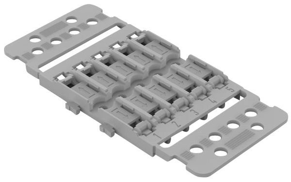 Adaptateur de fixation WAGO a.décharge d.traction 10×4mm² fixation à vis gris