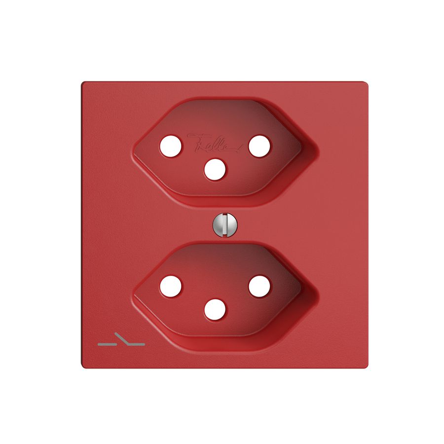 Frontplatte EDIZIOdue 2×T13 berry mit Shutter