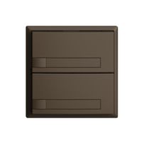 UP-Taster KNX 2-fach EDIZIOdue coffee RGB ohne LED mit Papiereinlage