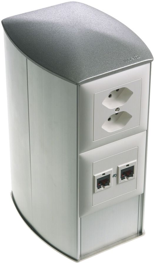 Zoccolo di raccordo Ellipse h=235 anod. con 3 scatole NIS IP20