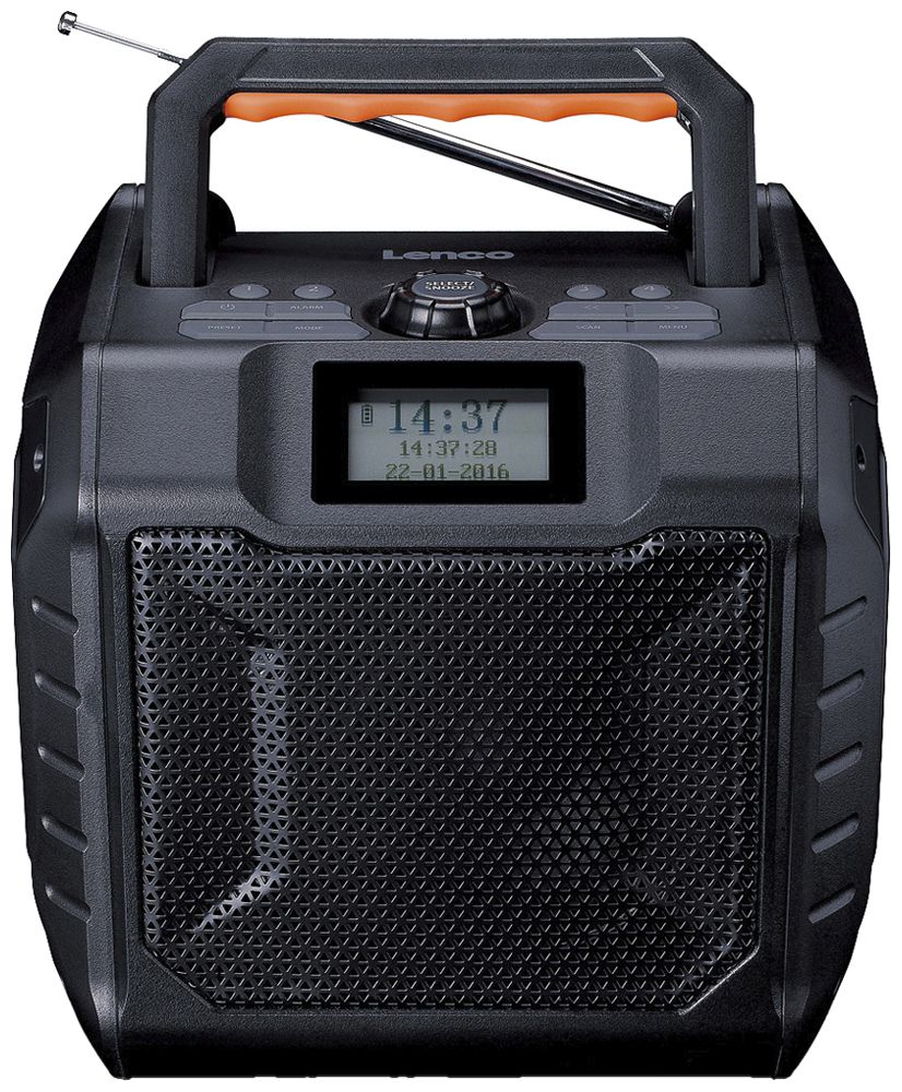 Radio LENCO ODR-160GY DAB+/FM/Bluetooth/Aux-in 35W (RMS) 230V/accu nero