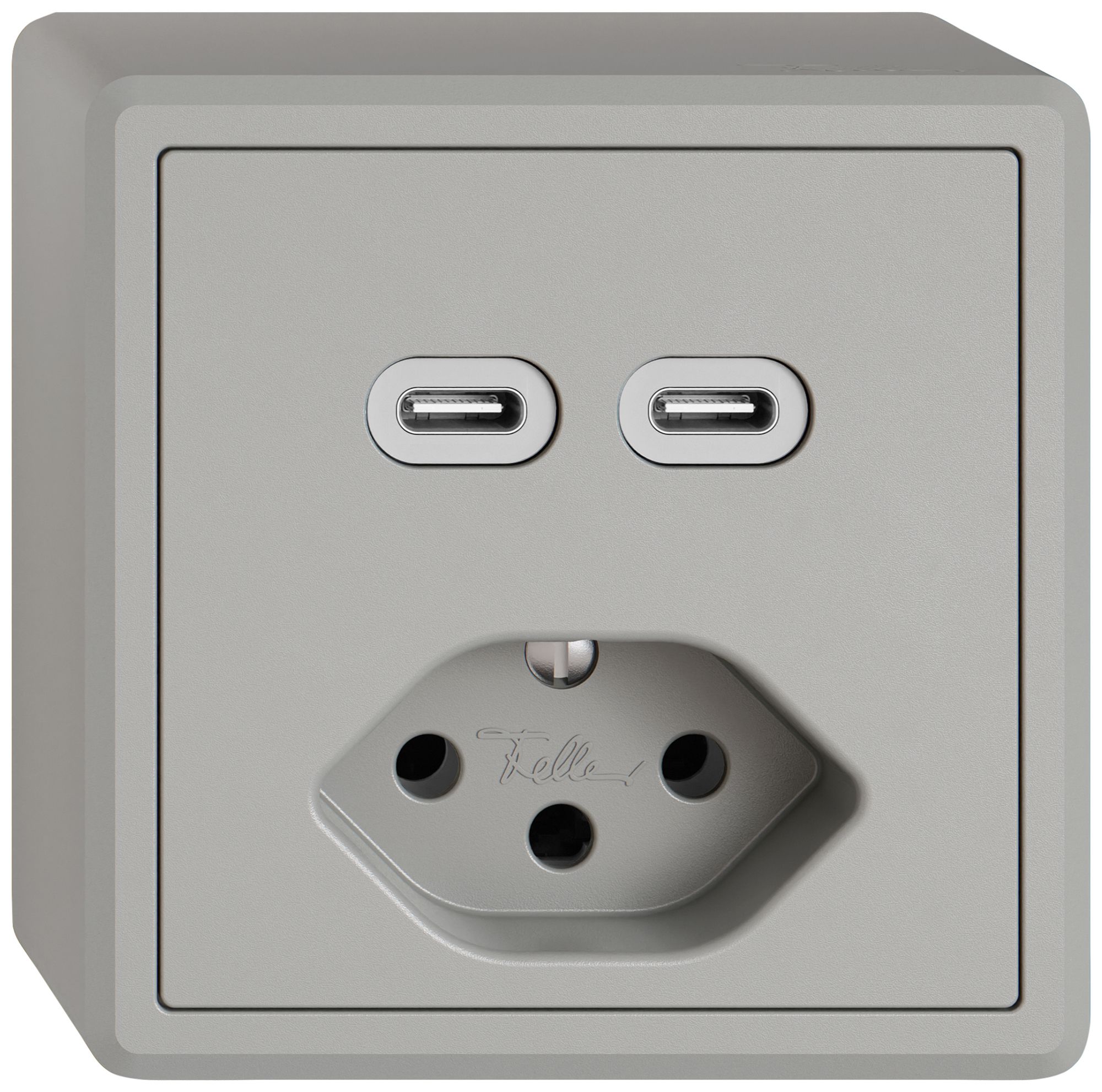 Prise de charge USB AP EDIZIO.liv SNAPFIX® USB C+C/T13 3A 230VAC grc