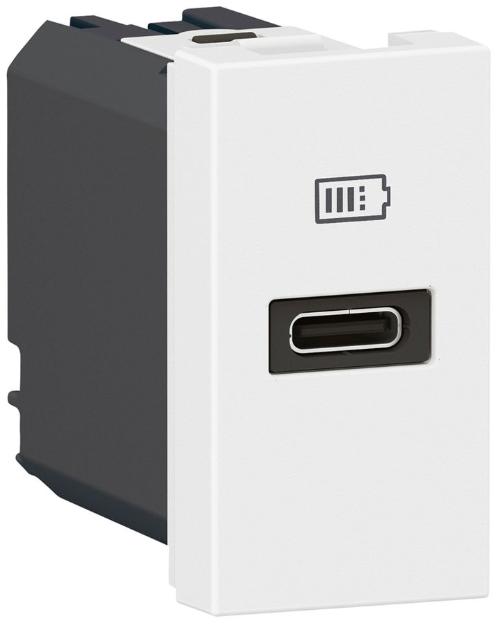 Prise de charge USB INC Mosaic 1×USB-C 3000mA blanc