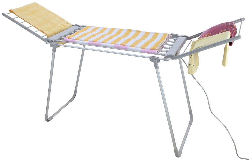 Étendoir à linge Arina, 100W 230V 2.4kg 39.4°C 147×94×54cm gris