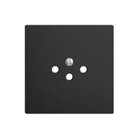 Plaque frontale EDIZIOdue T12 noir pour prise