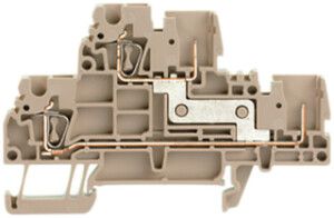 Mehrstock-Reihenklemme Weidmüller ZDT 2.5/2 V Zugfeder 2.5mm² 2 Etagen beige