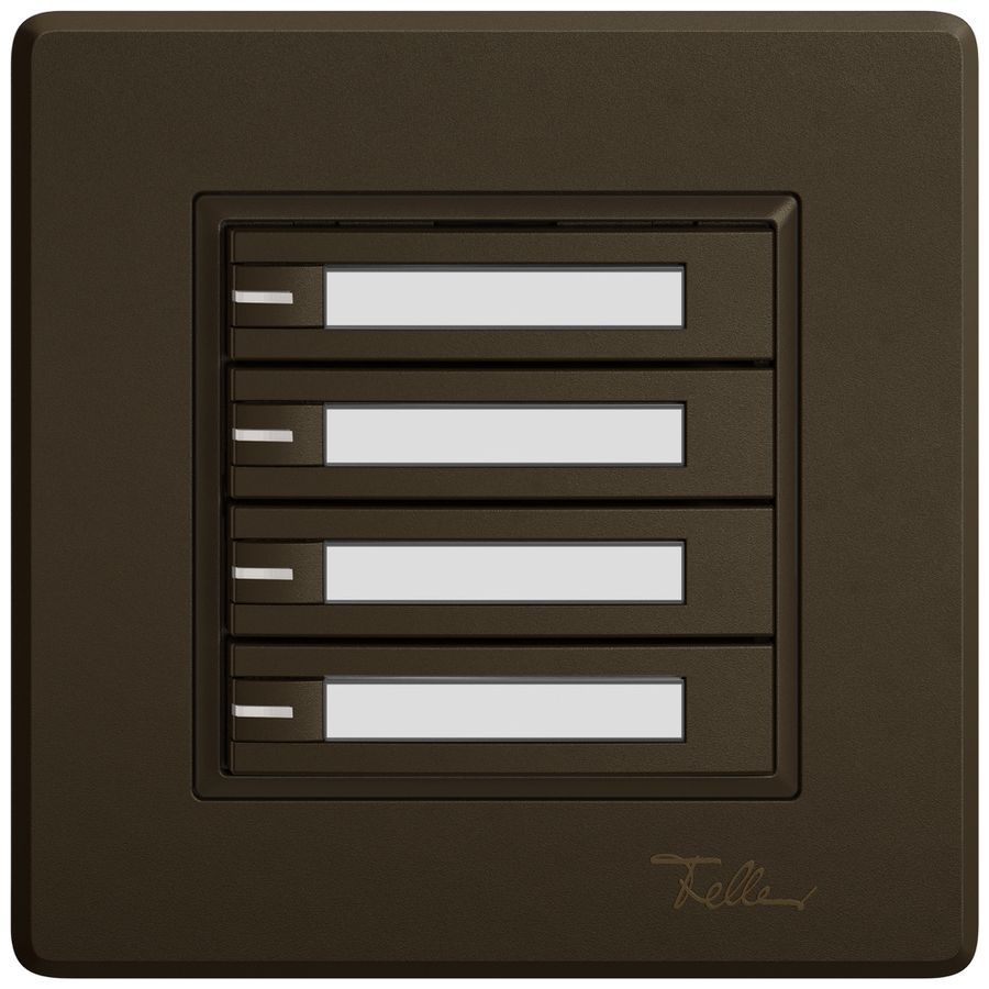 Poussoir KNX RGB ENC EDIZIO.liv SNAPFIX® capteur temp.RGB-LED étiqu.4×com.1T br