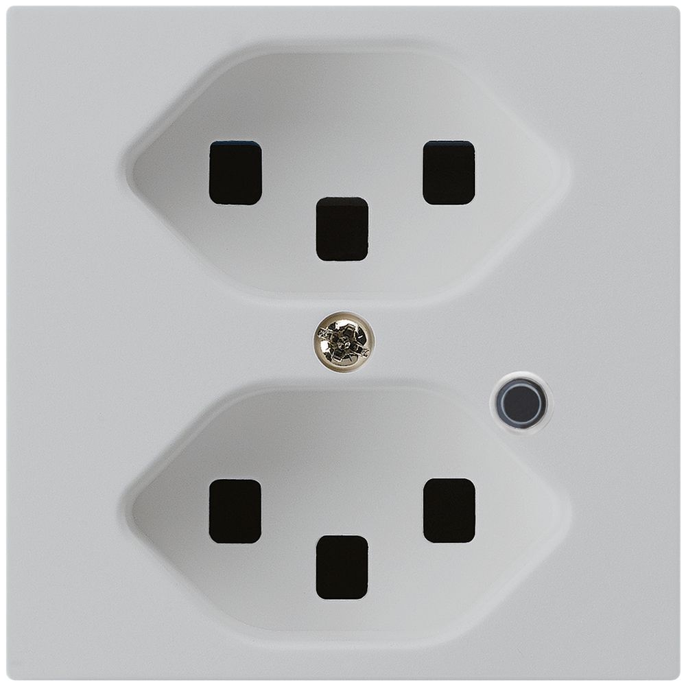 Prise Hager kallysto 2×T23 illuminé A gris clair