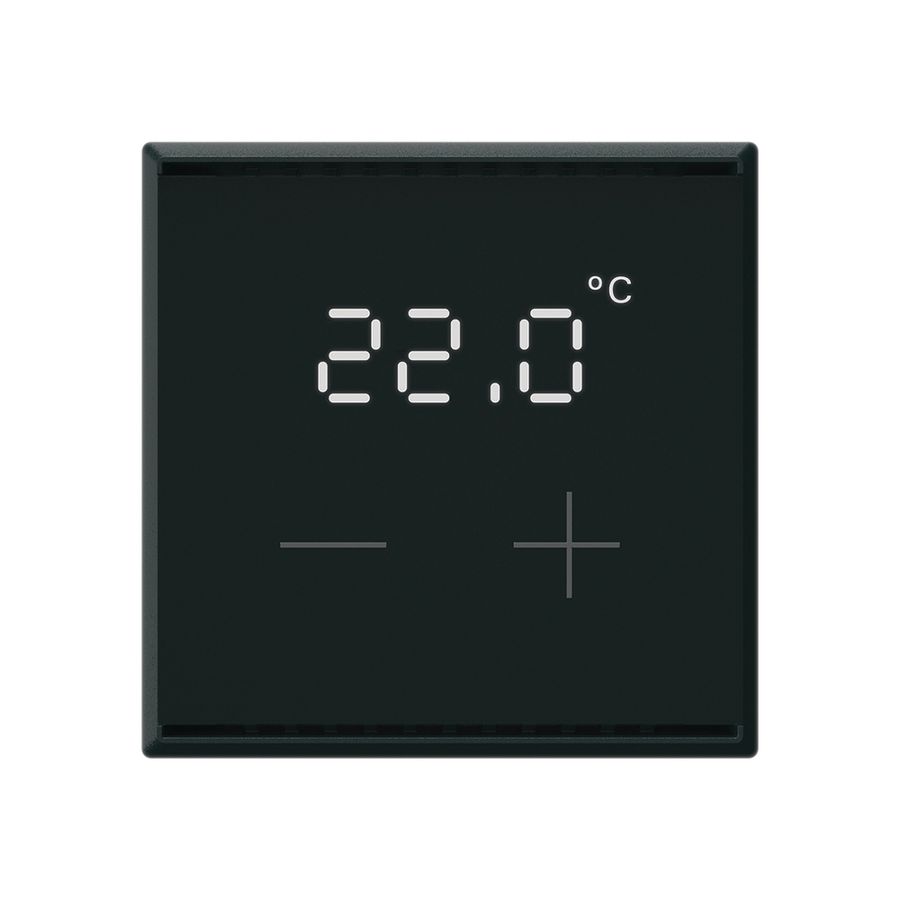 Termostato ambiente KNX KAL con display LED nero