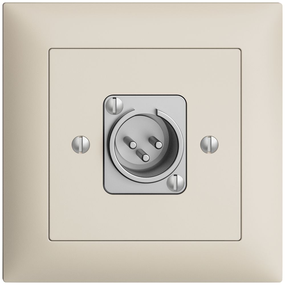 Anschlussdose XLR mit Stecker EDIZIOdue crema