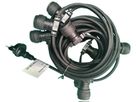 Illuminationsgirlande ELBRO 25m 2×1.5mm² 25×E27 230V mit T13 IP55, schwarz