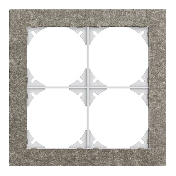 Cadre de recouvrement EDIZIOdue prestige 2×2 eternit